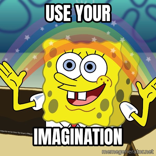 spongebob rainbow meme: Use your / IMAGINATION