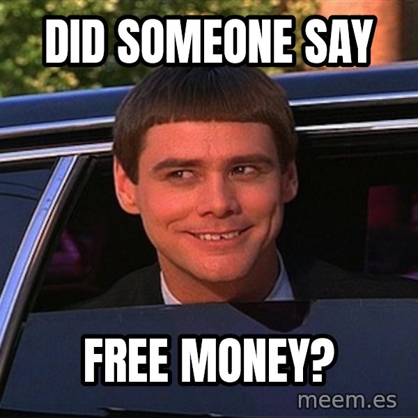 Jim Carrey Limo meme: Did someone say / free money?