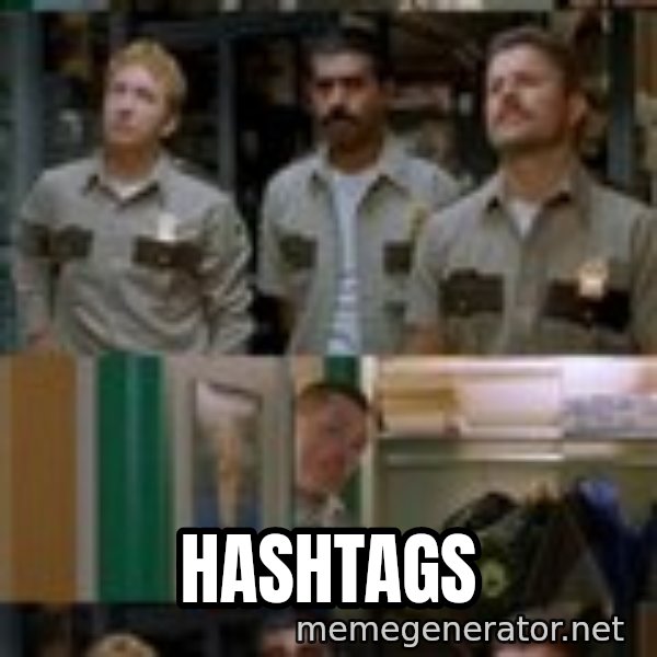 Super Troopers Shenanigans meme: Hashtags