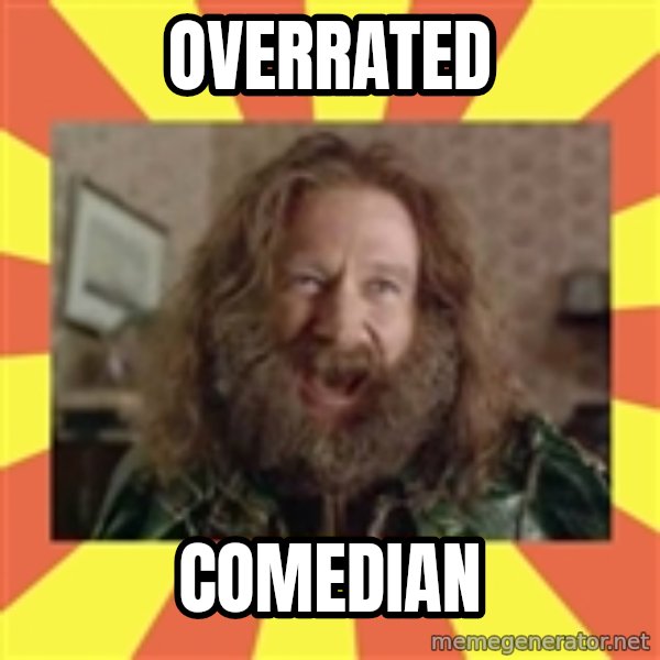 Robin Williams meme: Overrated / Comedian