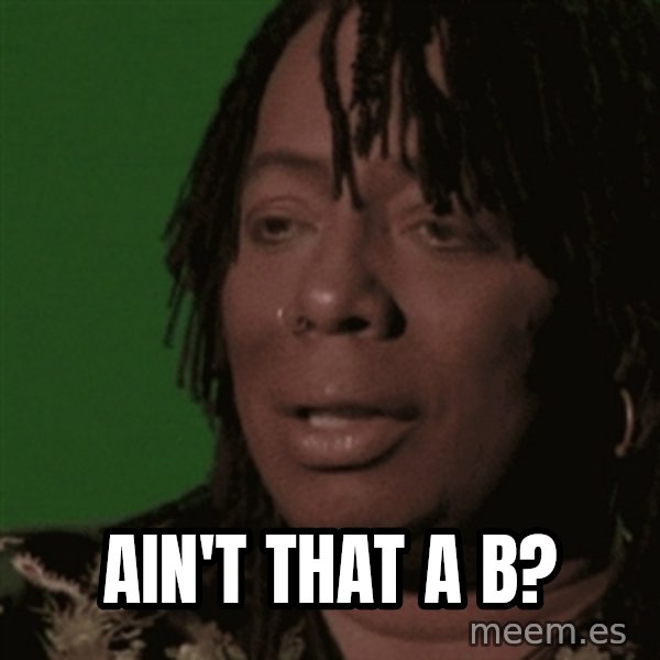 Rick James meme: ain't that a b?