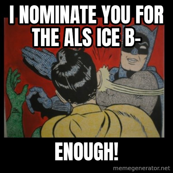 batman slap robin meme: I nominate you for the als ice b- / Enough!