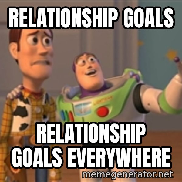Toy Story Everywhere meme: RELATIONSHIP GOALS / RELATIONSHIP GOALS EVERYWHERE