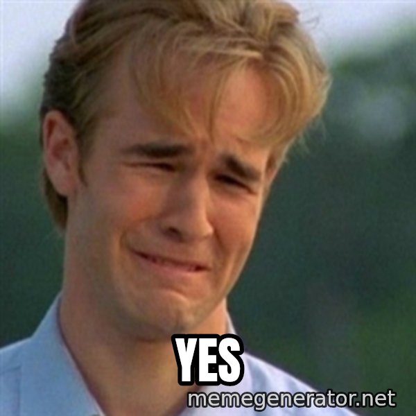 Crying Dawson meme: yes