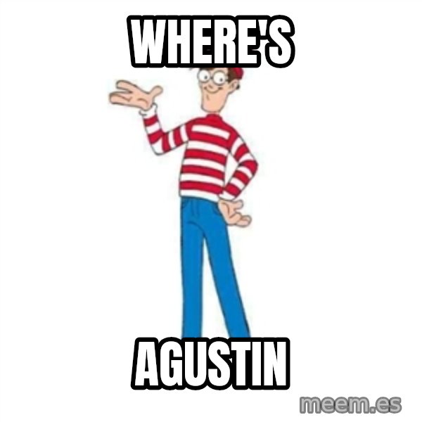 Where's Waldo meme: Where's / Agustin