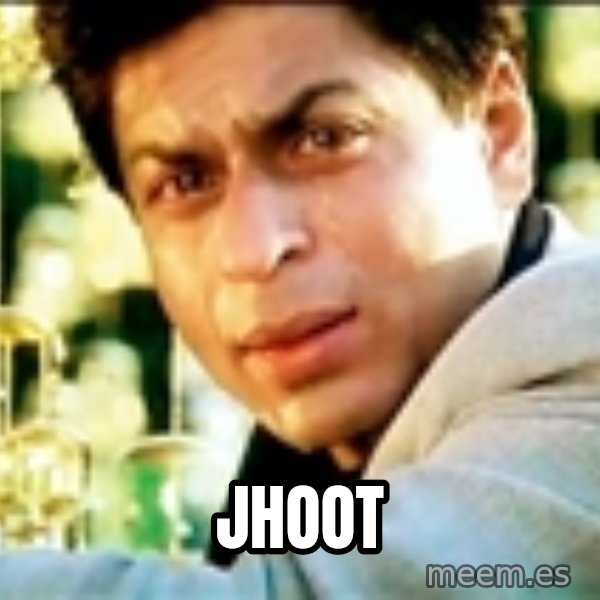 Shahrukh Khan Crying meme: JHOOT