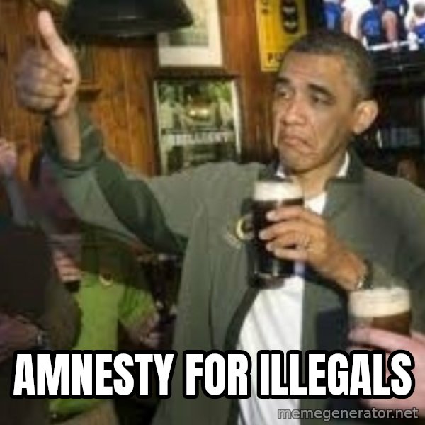 obama beer meme: amnesty for illegals