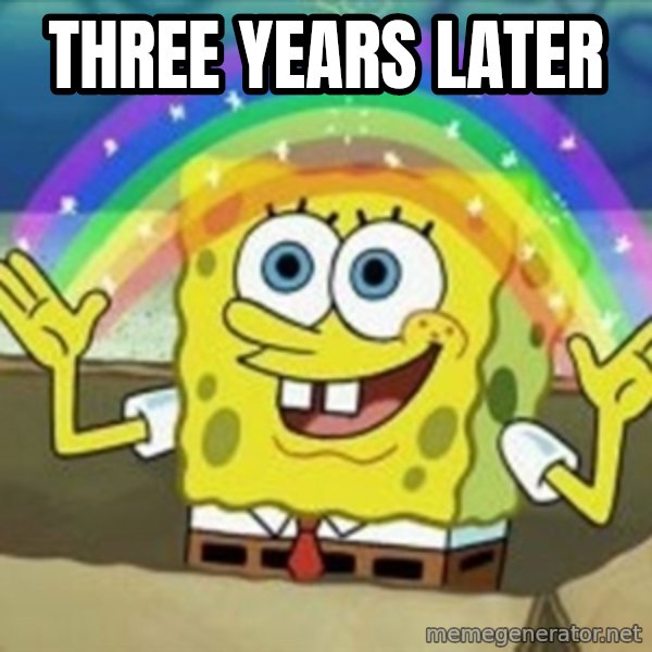 Spongebob meme: three years later