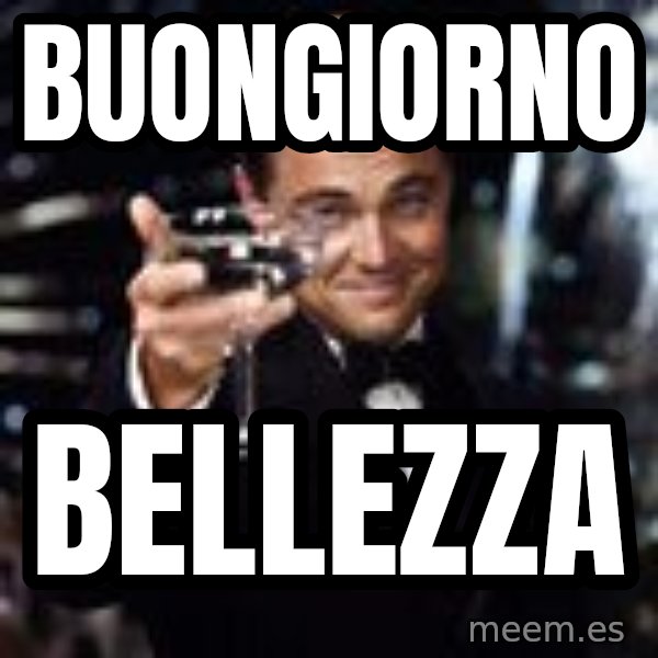 Di Caprio Drink meme: buongiorno / bellezza