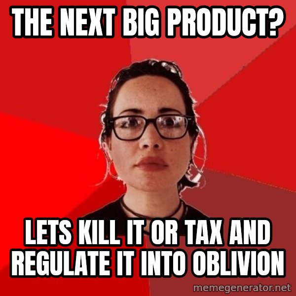 Liberal Douche Garofalo meme: the next big product? / lets kill it or tax and regulate it into oblivion