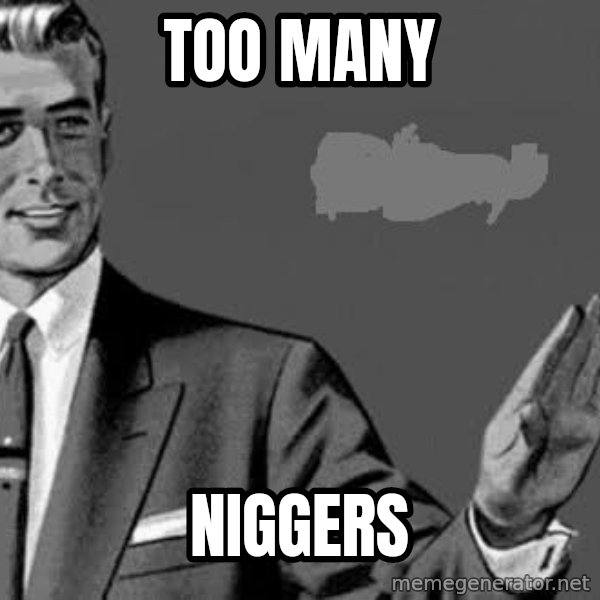 Correction Man  meme: Too many / Niggers