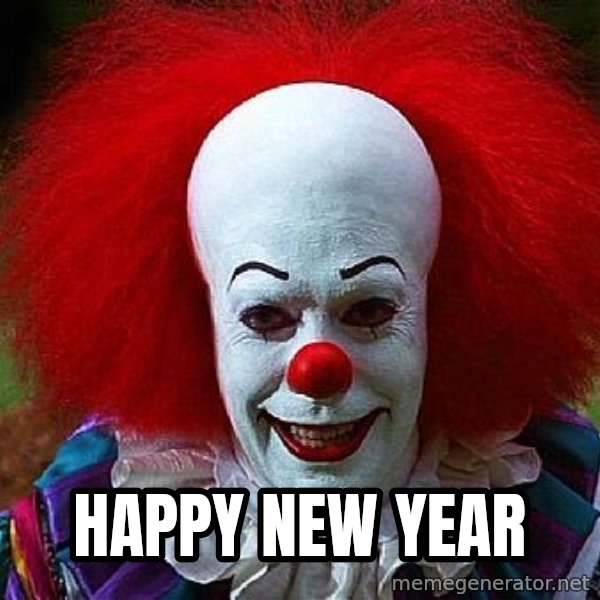 Pennywise the Clown meme: happy new year