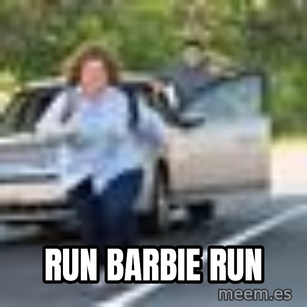 Melissa Mccarthy Running Away meme: Run Barbie Run