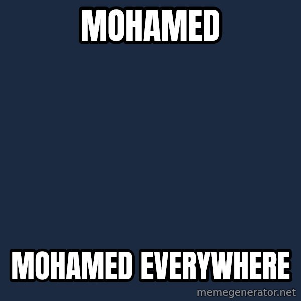 X, X Everywhere  meme: mohamed / mohamed everywhere