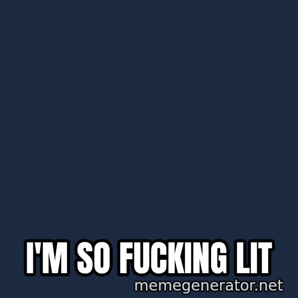 Seal Lit meme: I'm so fucking lit