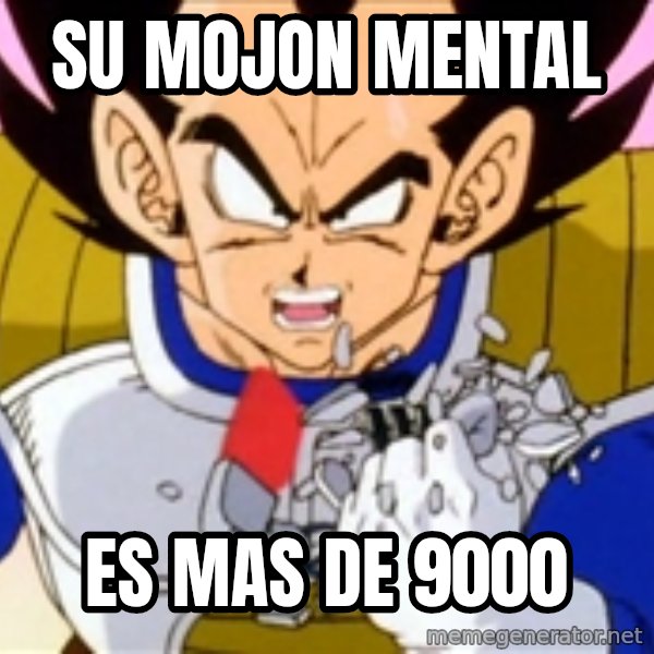 Over 9000 meme: Su mojon mental / Es mas de 9000
