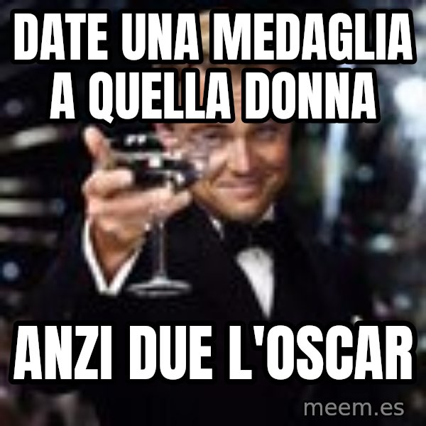 Di Caprio Drink meme: DATE UNA MEDAGLIA A QUELLA DONNA / ANZI DUE   L'OSCAR