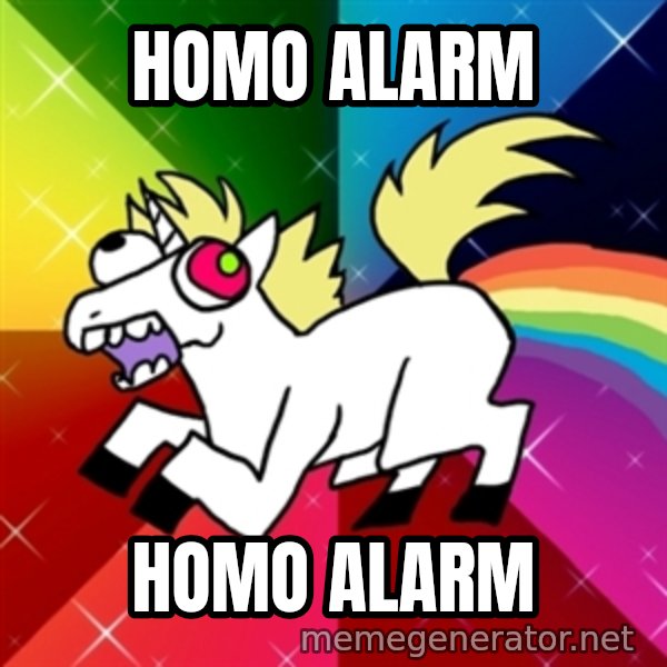 Lovely Derpy RP Unicorn meme: HOMO ALARM / HOMO ALARM