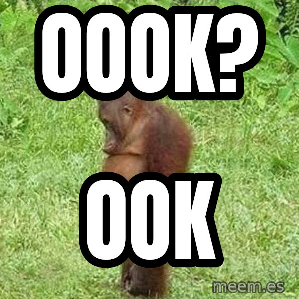 Orangutan Stan meme: oook? / ook