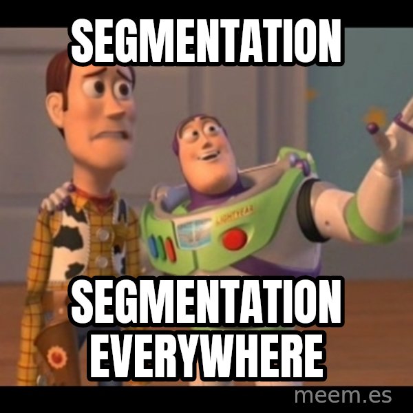 X, X Everywhere  meme: Segmentation / segmentation everywhere