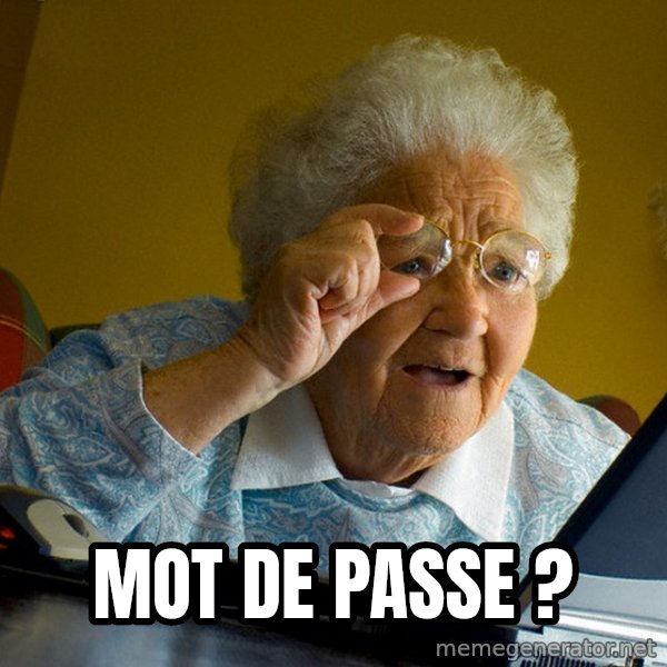 Internet Grandma Surprise meme: Mot de passe ?