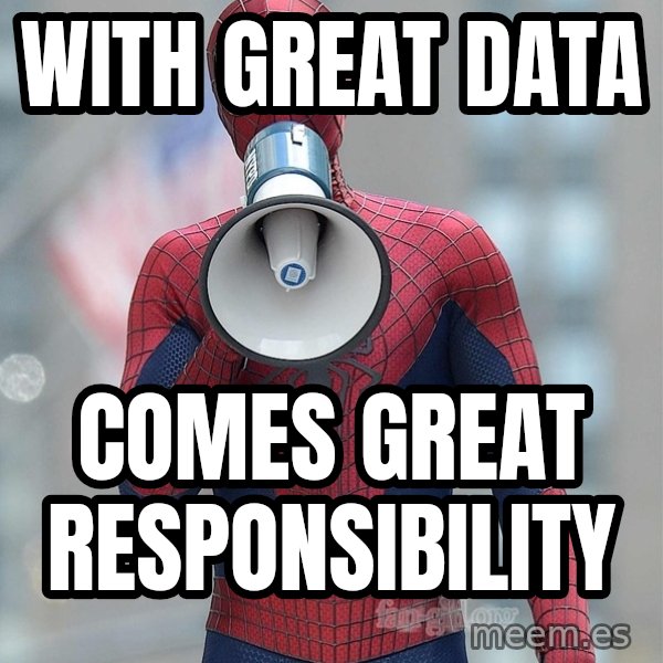 Amazing Spider Man 2 meme: With great data / comes great responsibility
