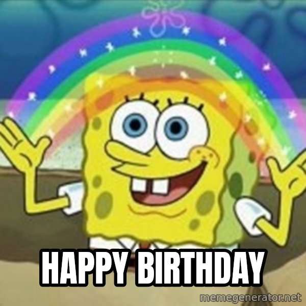 Spongebob meme: Happy Birthday