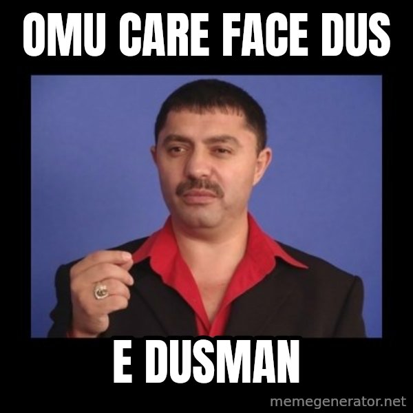 Manelistul Nicolae Guta meme: Omu care face dus / E DusMan