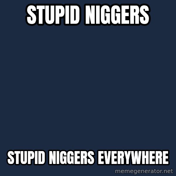 X, X Everywhere  meme: Stupid niggers / stupid niggers everywhere