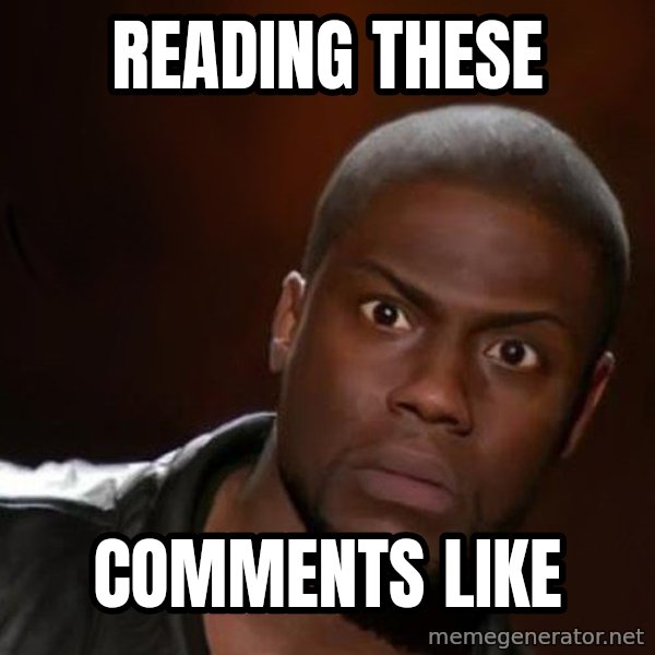 kevin hart nigga meme: Reading these / Comments like