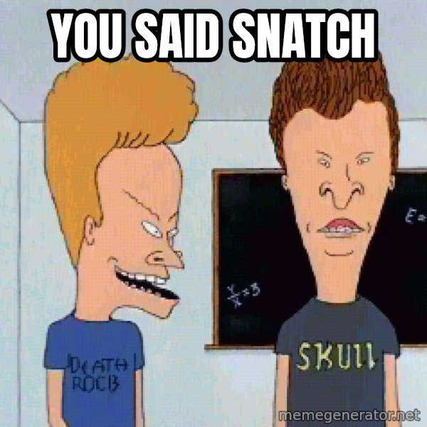 Beavis and butthead meme: You said Snatch