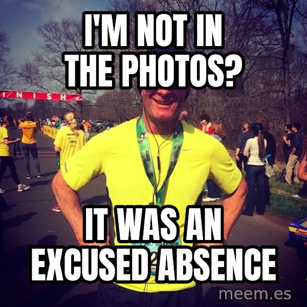 Mikerossicheat meme: I'M NOT IN THE PHOTOS? / IT WAS AN EXCUSED ABSENCE
