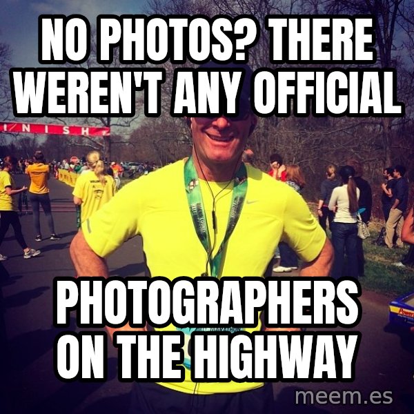 Mikerossicheat meme: no photos? THere weren't any official / photographers on the highway