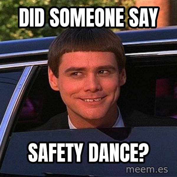 Jim Carrey Limo meme: did someone say / safety dance?