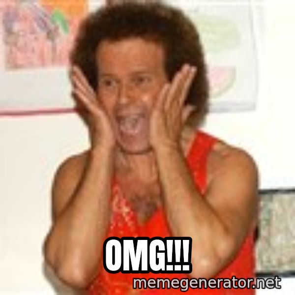 Richard Simmons Screaming meme: OMG!!!