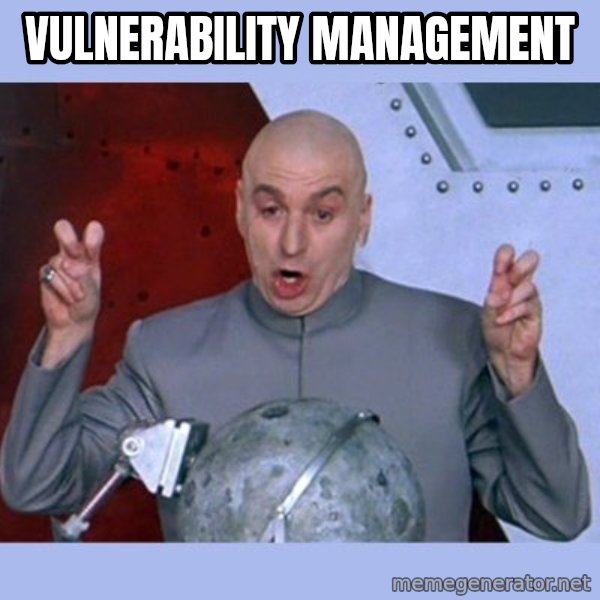 Dr Evil meme meme: Vulnerability Management