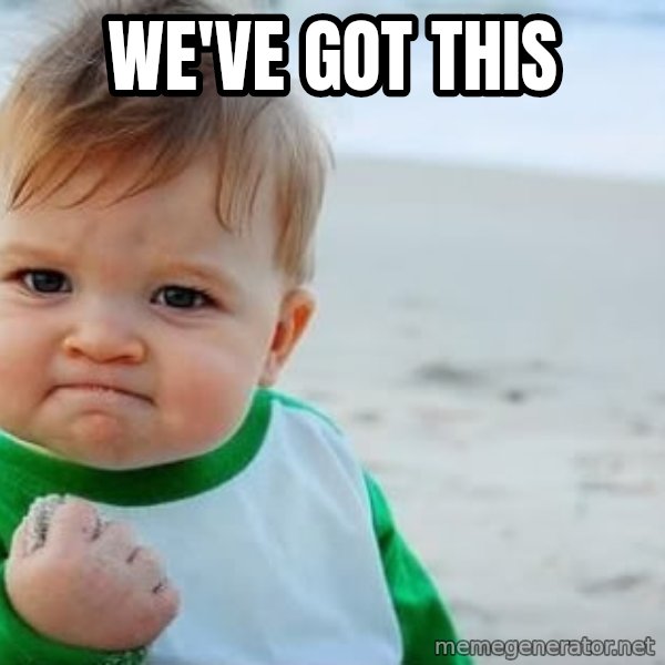 Success Kid meme: We've got this
