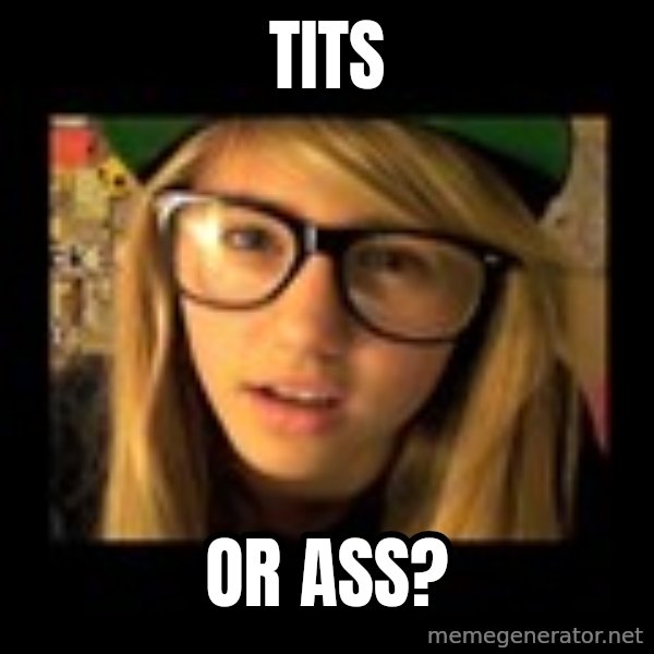 Lia Marie Johnson Hipster meme: TITS / OR ASS?