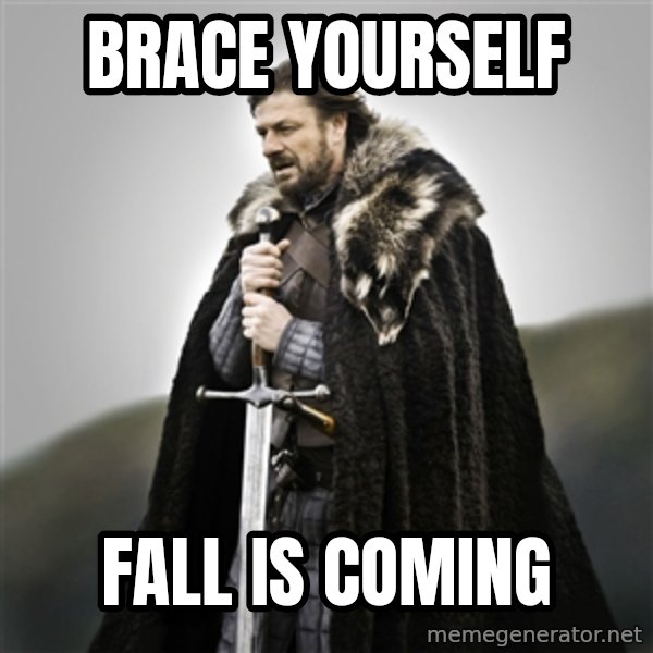 Game of Thrones meme: BRACE YOURSELF / FALL IS COMING