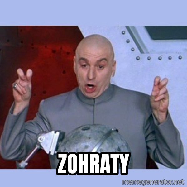 Dr Evil meme meme: Zohraty