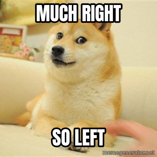 so doge meme: Much right / So left