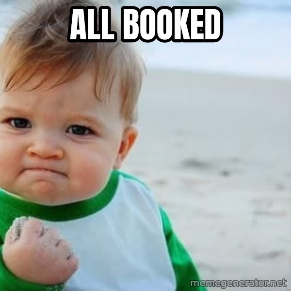 fist pump baby meme: all booked