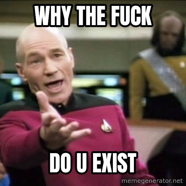 Why the fuck meme: why the fuck / do u exist