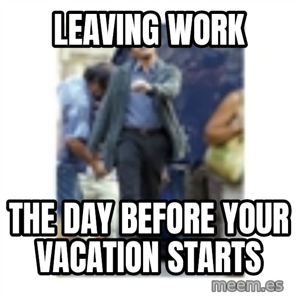 Leonardo DiCaprio Walking meme: Leaving work / the day before your vacation starts
