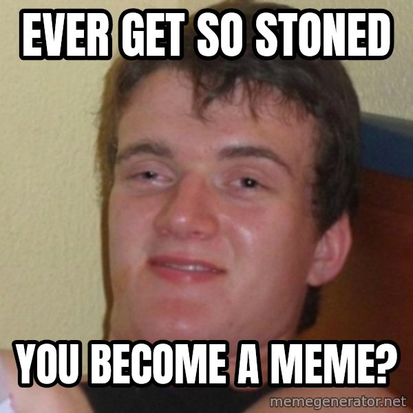 Really Stoned Guy meme: Ever get so stoned / you become a meme?