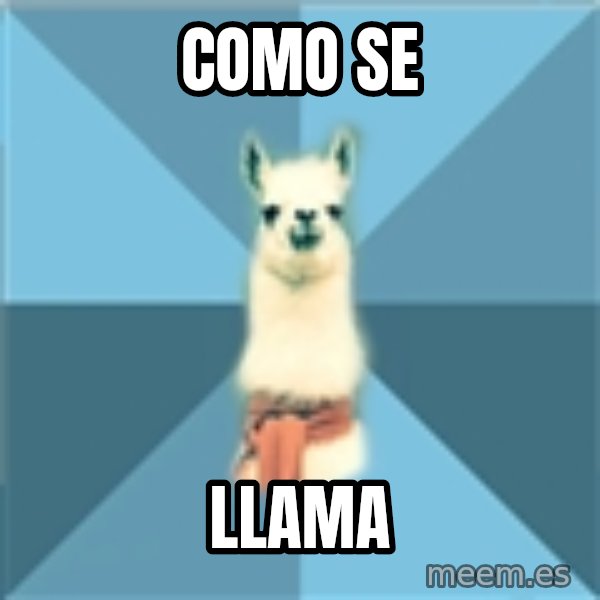 Linguistics Llama meme: como se / llama
