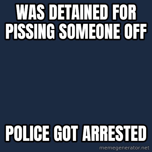 Chuck Norris  meme: Was detained for Pissing Someone Off / Police Got Arrested