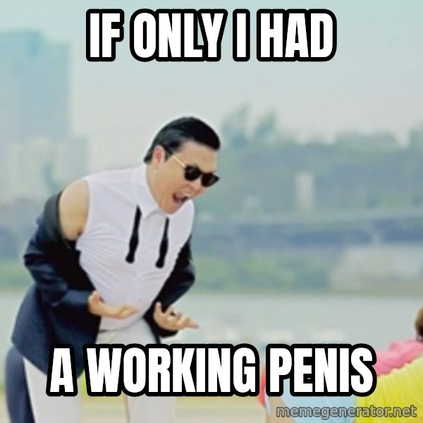 Gangnam Style meme: If Only I Had / A working Penis