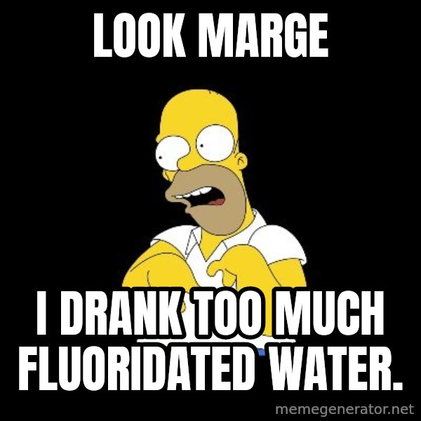 look-marge meme: LOOK MARGE / I drank too much Fluoridated water.