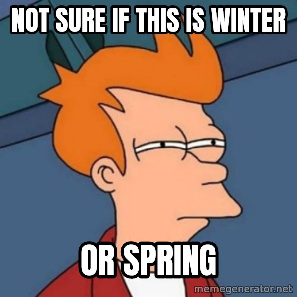 Not sure if troll meme: NOT SuRE IF THIS IS WINTER / OR SPRING